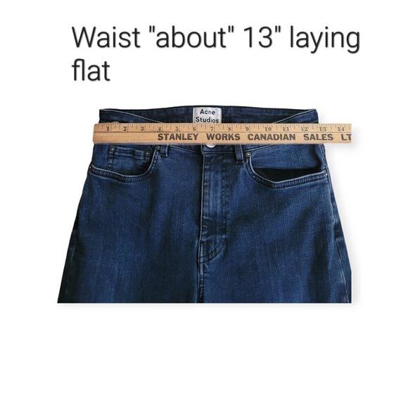 Retro Indigo Slim Fit Designer Jeans Size 26 by Acne Studios - Picture 5 of 11